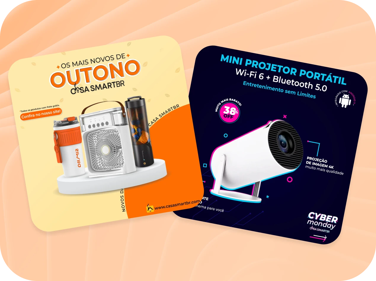 Amostra de Mídia Social Casa Smart BR