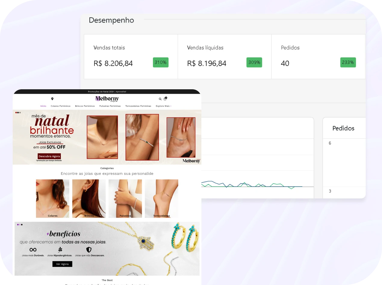 Imagem amostra de site e trafégo pago Melbrony